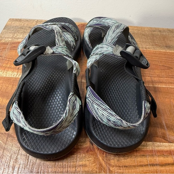 Chaco Blue and Purple Patterned Sandals, Women’s 9 - Picture 4 of 5